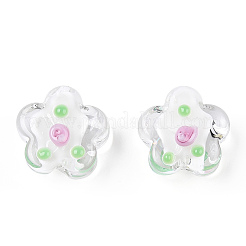 Ручной работы ухабистым Шарики Lampwork&nbsp;LAMP-N024-04H