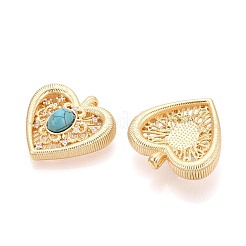 Синтетические бирюзовые подвески&nbsp;KK-N287-14G-01