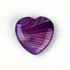 Окрашенный натуральный полосатый агат в форме сердца из пальмового камня&nbsp;LS-G-WH0008-12