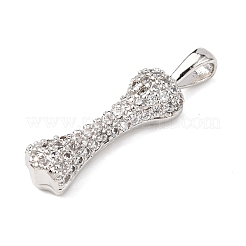 Латунные микропаве прозрачные подвески с фианитом&nbsp;KK-C249-05P