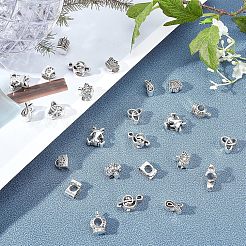 Европейские сплавочные бусины тибетского стиля &nbsp;TIBEB-FH0001-19AS-LF