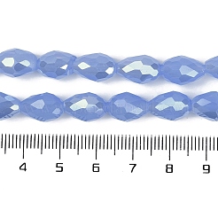 Непрозрачные однотонные гальванические стеклянные бусины&nbsp;LS-EGLA-N013-J4mm-B06