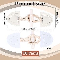 10 пара пряжек из акрила и искусственной кожи&nbsp;DIY-CY0002-25A