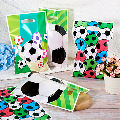 30 шт. 3 прямоугольных пластиковых подарочных пакета с принтом футбольного мяча и ручками-дырками&nbsp;ABAG-TA0001-82