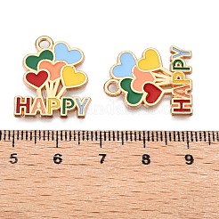 Подвески из эмалевого сплава с покрытием из легкого золота&nbsp;FIND-T009-04-RS