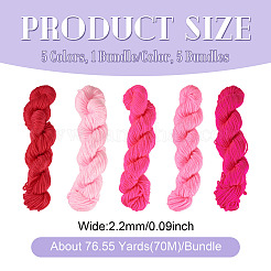 5 моток пряжи из акрилового волокна 5 цветов розового цвета&nbsp;OCOR-TA0003-18B
