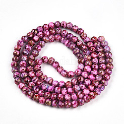 Выпечка окрашенные стеклянные бусины пряди&nbsp;X-DGLA-N003-6mm-B03