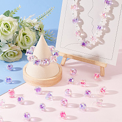 72шт 12 стиля УФ-покрытие прозрачные акриловые бусины&nbsp;TACR-PH0001-57A