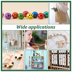 180 шт. 9 размера круглых бусин из натурального необработанного дерева&nbsp;WOOD-NB0002-15