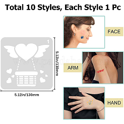 Шаблоны трафаретов для рисования лица из пластика для домашних животных&nbsp;DIY-WH0304-914B