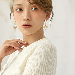 16шт 2 цвета латунные клипсы для серег&nbsp;KK-BBC0022-29