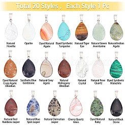 Наборы для самостоятельного изготовления ожерелий с подвесками в форме слезы&nbsp;DIY-SC0001-33