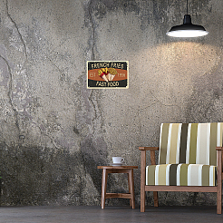 Прямоугольный металлический железный знак плакат&nbsp;AJEW-WH0157-348