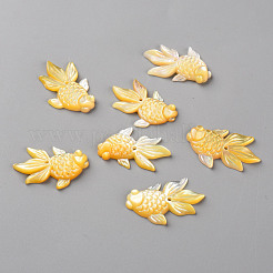 Левая и правая натуральные желтые ракушечные бусины&nbsp;SSHEL-Q311-001