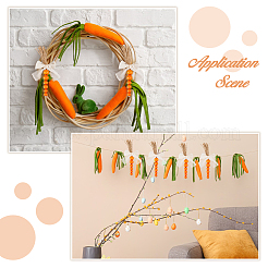 4 шт. деревянные бусины в виде моркови для украшения многоярусного подноса на пасхальный стол&nbsp;AJEW-FH0005-65A