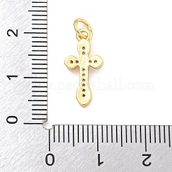 Покрытие стойки латунь микропаве прозрачные подвески из кубического циркония&nbsp;KK-B093-06G