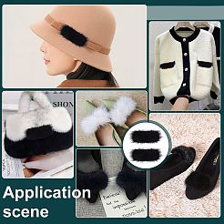 Пряжки для обуви из норковой шерсти&nbsp;FIND-WH0148-467A