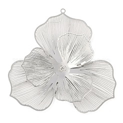 Большие латунные подвески с цветами&nbsp;LS-KK-L219-11G