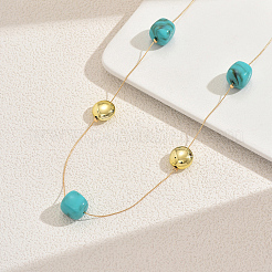 Длинные ожерелья из кубической акриловой и железной плоской круглой цепочки для женщин&nbsp;SF2895-1