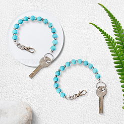 2шт брелок из синтетической бирюзы&nbsp;HJEW-SC0002-27A
