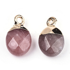 Натуральные клубничные кварцевые подвески&nbsp;X-G-N326-58F