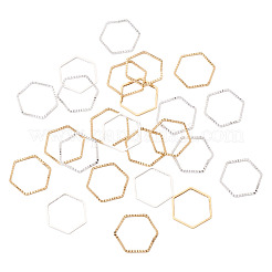 24 шт. 2-х цветные латунные соединительные кольца&nbsp;KK-TA0003-08