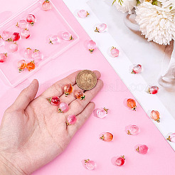 30шт 3 цвета стеклянные подвески&nbsp;GLAA-OC0001-47