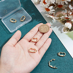 6 шт. застежки-крутилки из латуни с микропаве из кубического циркония&nbsp;ZIRC-UN0001-08G