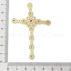 Настоящие 18к позолоченные латунные подвески с микропаве и кубическим цирконием&nbsp;KK-A209-03B-G