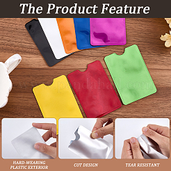 32 шт. 8-цветный держатель для удостоверения личности из алюминия и пластика&nbsp;AJEW-CN0004-15