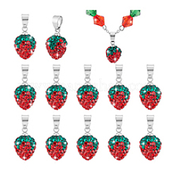 12 шт. подвески из полимерной глины со стразами&nbsp;RB-PH0001-52