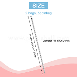 2 пакетик из нержавеющей стали для пересадки волос кукол&nbsp;TOOL-GA0002-06B