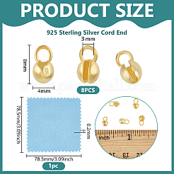 925 конец шнура из стерлингового серебра&nbsp;DIY-BC0014-05C-G