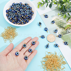 Набор для самостоятельного изготовления синих сережек от сглаза&nbsp;DIY-AR0002-85