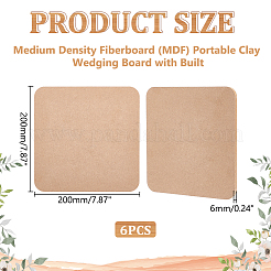 Древесноволокнистая плита средней плотности (мдф) переносная глиняная расклинивающая доска со встроенной&nbsp;AJEW-WH0348-382