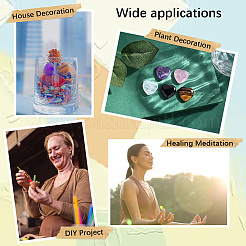 18 шт. 6 стиля драгоценных камней сердечные лечебные камни&nbsp;DJEW-GF0001-77