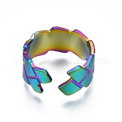 Манжетное кольцо из нержавеющей стали 304 с канавками&nbsp;RJEW-N038-072