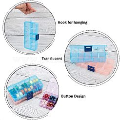 Прямоугольник пластиковые контейнеры для хранения бисера&nbsp;CON-PH0001-14