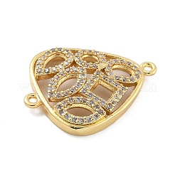 Стойка покрытие латунь микропаве прозрачный кубический цирконий треугольный соединитель подвески&nbsp;KK-A234-035G-01