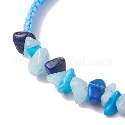 Регулируемые плетеные браслеты из натуральных и синтетических камней для женщин&nbsp;BJEW-JB10994-02