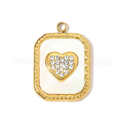 Подвески из нержавеющей стали 304 со стразами&nbsp;STAS-OY007-87G