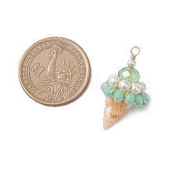 Подвески из ракушек и стекла&nbsp;PALLOY-TA00359-03