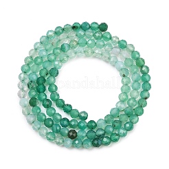 Натуральный зеленый бисер пряди оникс Агат&nbsp;G-L633-A01-3mm