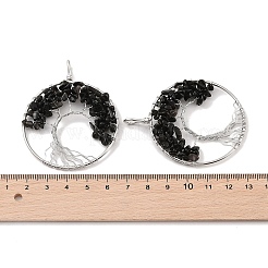 Природные обсидиана большие кулоны&nbsp;G-G910-K23-P