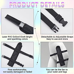Оксфордская складная сумка для хранения веера с цветочным принтом в китайском стиле&nbsp;ABAG-WH20003-06C