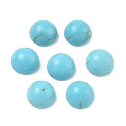 Ремесленные находки окрашенные синтетические бирюзовые плоские задние купольные кабошоны&nbsp;X-TURQ-S266-6mm-01