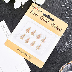 14шт латунные подвески с микропаве и кубическим цирконием&nbsp;KK-BBC0022-14