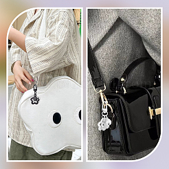 10шт 2-х цветные акриловые подвесные украшения в виде звезд&nbsp;HJEW-BBC0001-25A