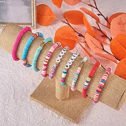 Комплекты браслетов Love Bless Stretch для девочек-подростков&nbsp;BJEW-SW00006