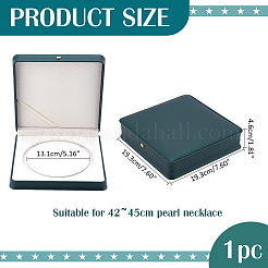 Квадратные коробки для ожерелья из искусственной кожи&nbsp;AJEW-WH0016-59B